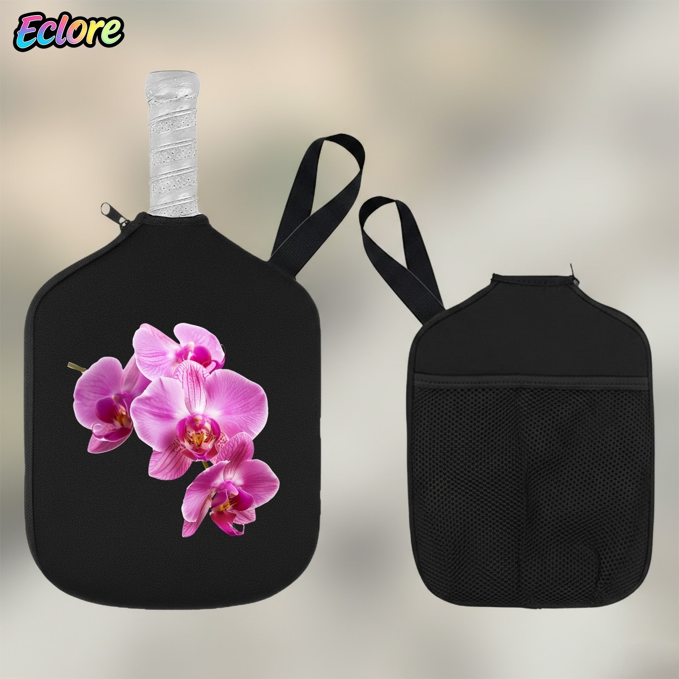 Sports Equipment Outdoor Storage - Pink Orchid Pickleball Paddle Bag -