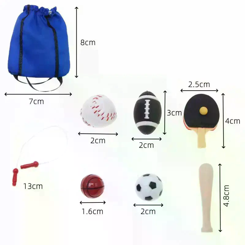 1/12 Dollhouse Simulation Mini - Sports Equipment Kit ulasan dan harga