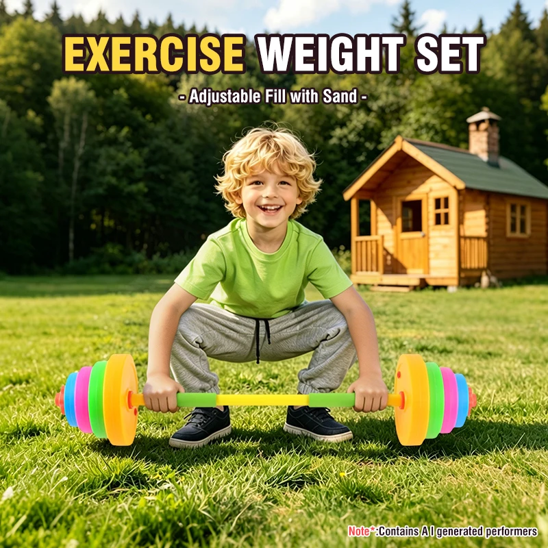 Adjustable Kids Dumbbell Barbe - Sports Equipment Kit ulasan dan harga