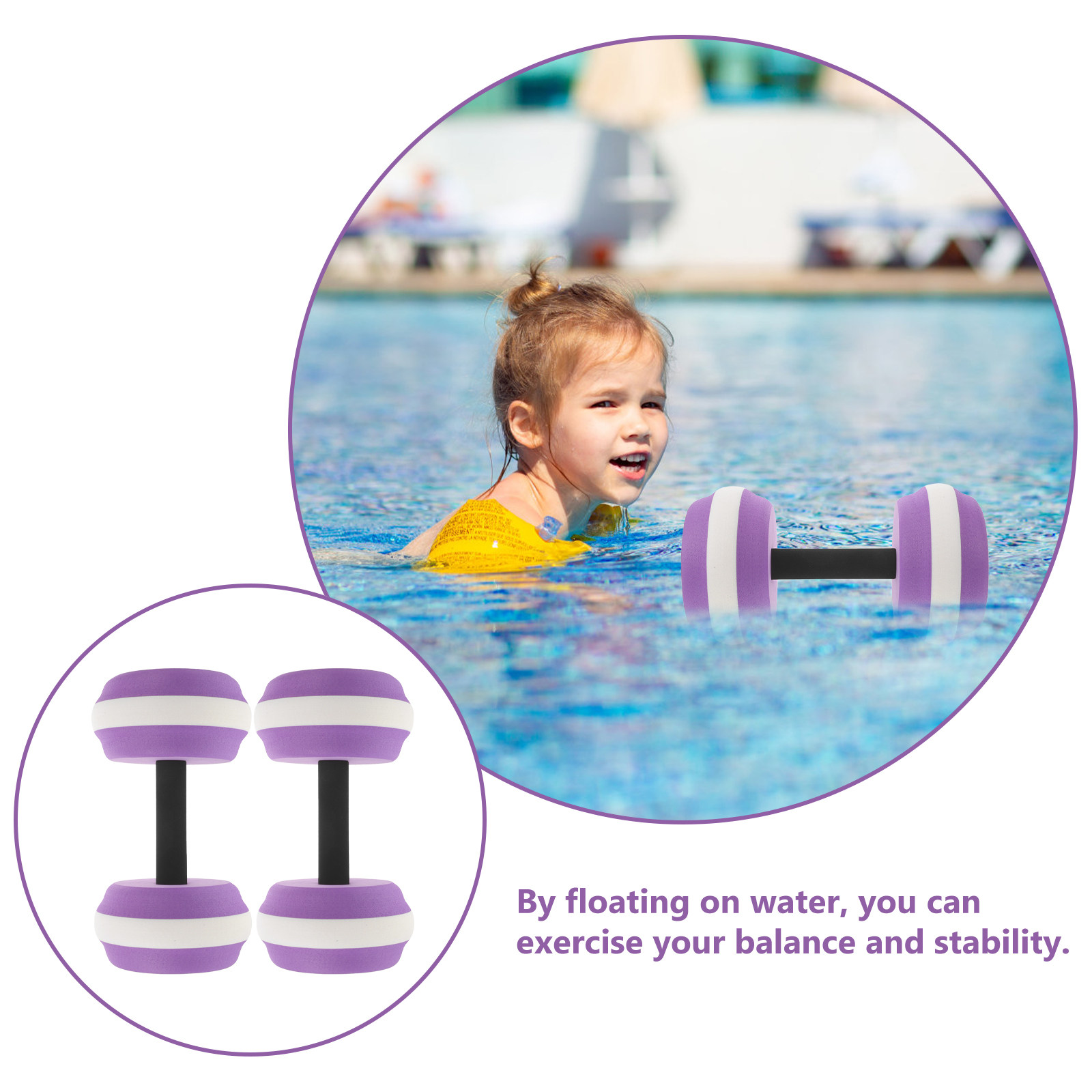 1Pair Pool Water Dumbbell Floa - Pull Buoy Swimming ulasan dan harga
